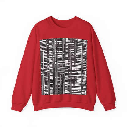 boostlete-iron-intent-pattern-barcode-line-art-0599 — Unisex Heavy Blend Crewneck (G18000)