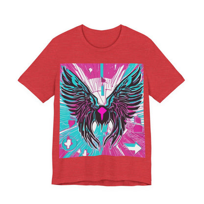 boostlete-am-crew-icon-wings-outline-line-art-0282 — Unisex Jersey Short Sleeve (B+C 3001)