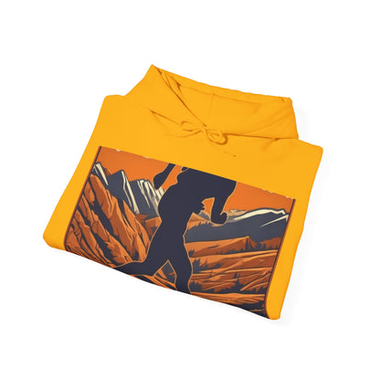 boostlete-iron-intent-scene-trail-3d-retro-0764 — Unisex Heavy Blend Hoodie (G18500)