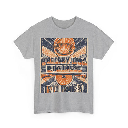 boostlete-boost-mode-type-recovery-progress-outline-over-solid-badge-0161 — Unisex Heavy Cotton Tee (Gildan 5000)