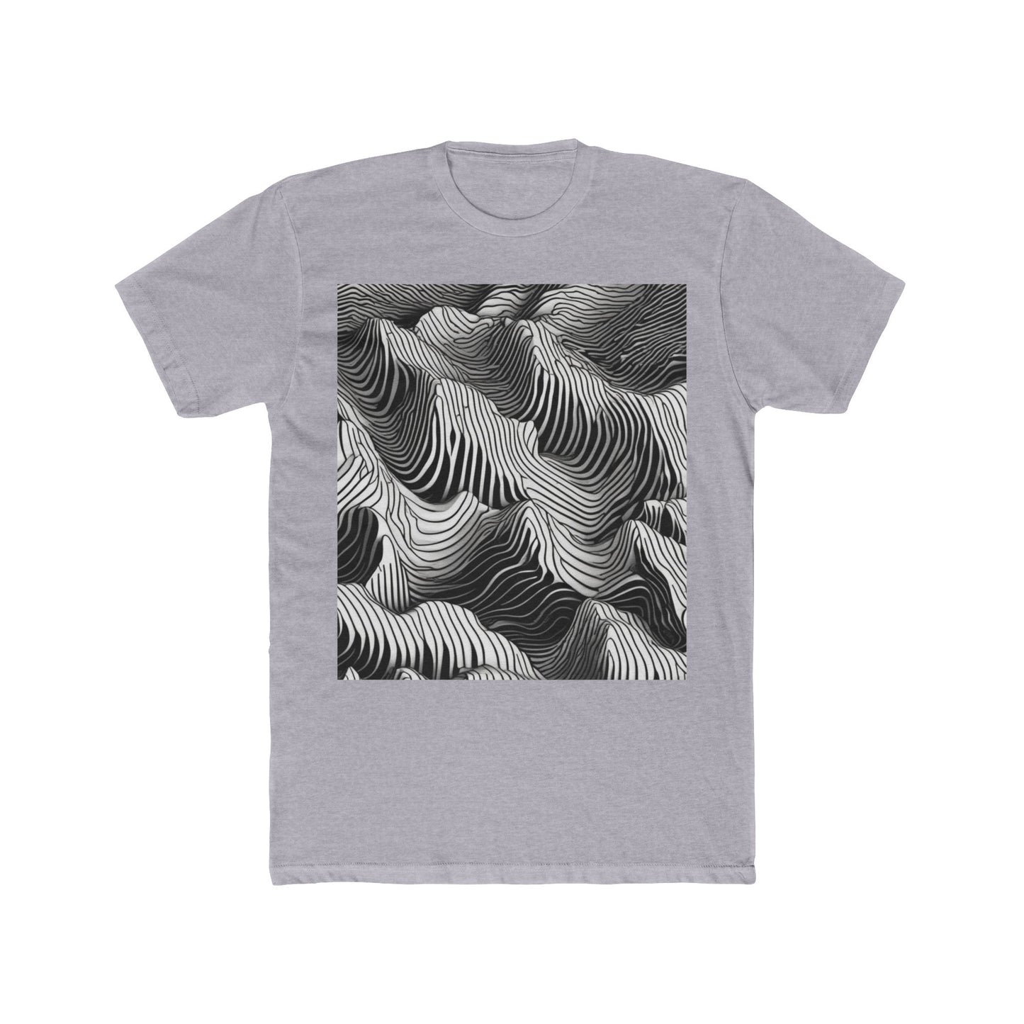 boostlete-field-day-pattern-topographic-isometric-0211 — Unisex Cotton Crew Tee (NL 3600)