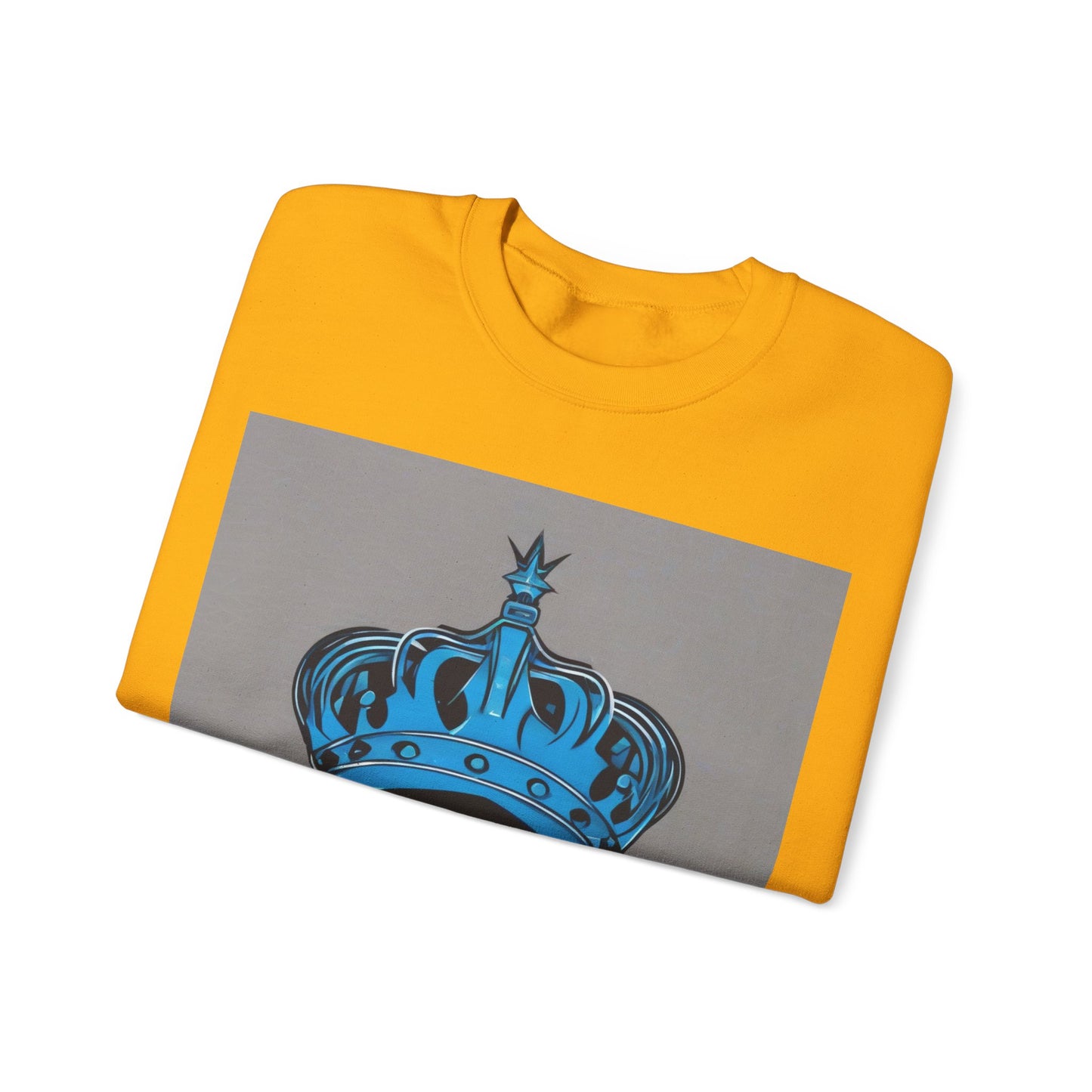 boostlete-am-crew-icon-crown-grainy-monoline-0022 — Unisex Heavy Blend Crewneck Sweatshirt (Gildan)