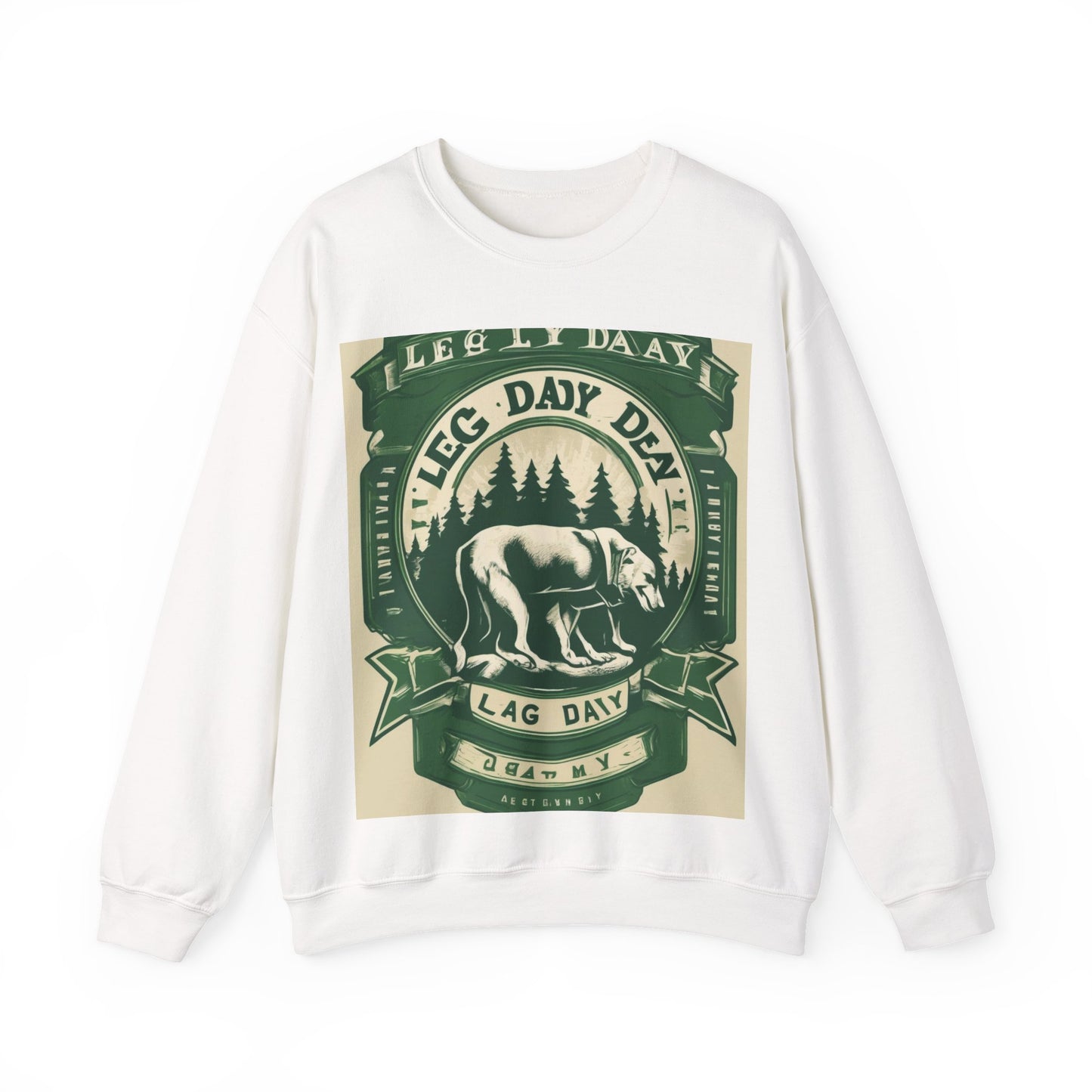 boostlete-quiet-power-type-leg-day-loyal-micro-badge-0357 — Unisex Heavy Blend Crewneck (G18000)