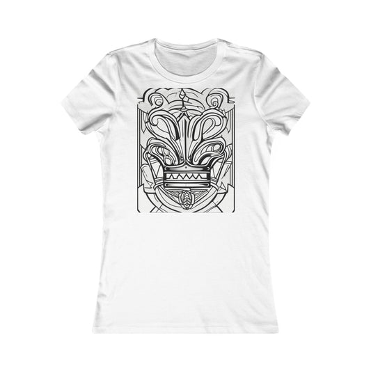 boostlete-boost-mode-icon-crown-offset-line-art-0190 — Women's Favorite Tee (B+C 6004)