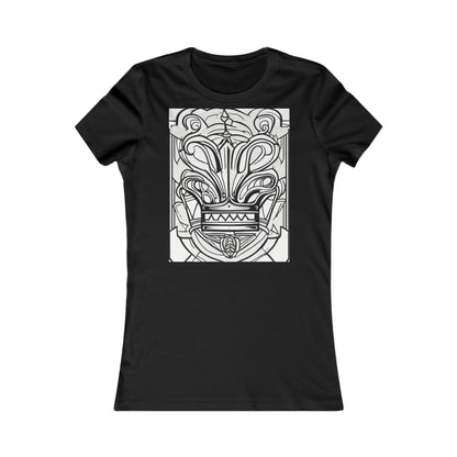 boostlete-boost-mode-icon-crown-offset-line-art-0190 — Women's Favorite Tee (B+C 6004)