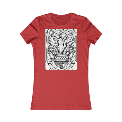boostlete-boost-mode-icon-crown-offset-line-art-0190 — Women's Favorite Tee (B+C 6004)