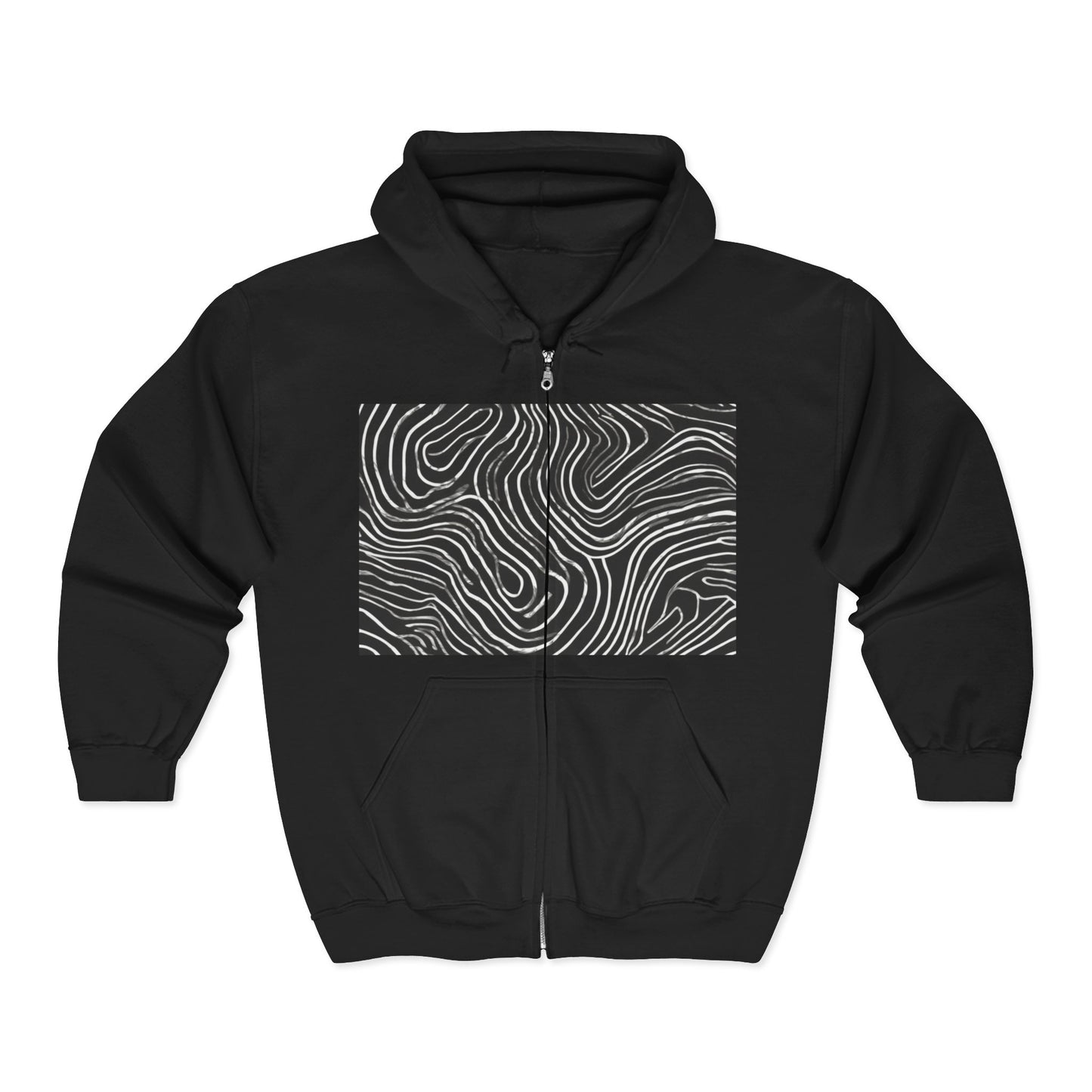 boostlete-field-day-pattern-topographic-badge-0307 — Unisex Heavy Blend Full-Zip Hooded Sweatshirt