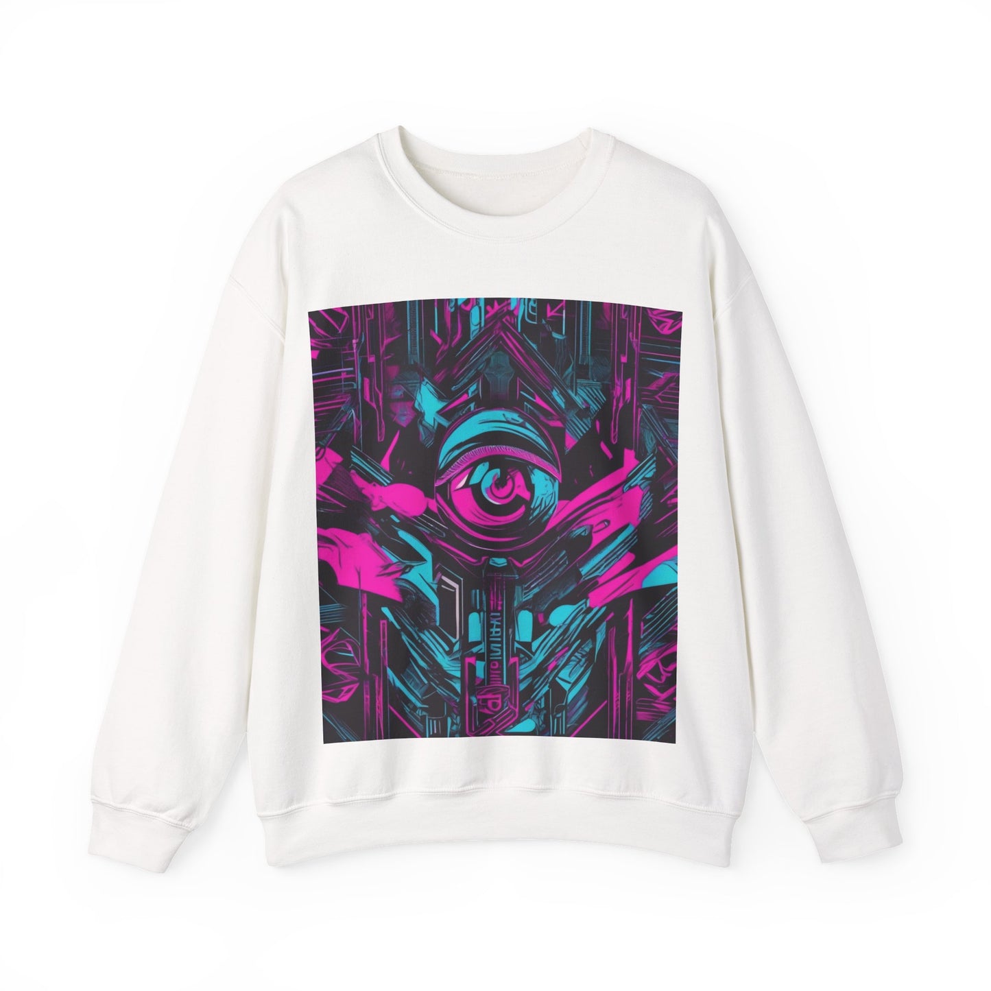 boostlete-iron-intent-type-eyes-up-forward-big-line-art-0065 — Unisex Heavy Blend Crewneck Sweatshirt (Gildan)