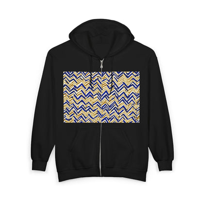 boostlete-boost-mode-pattern-ekg-line-art-0091 — Unisex Heavy Blend Full-Zip Hooded Sweatshirt