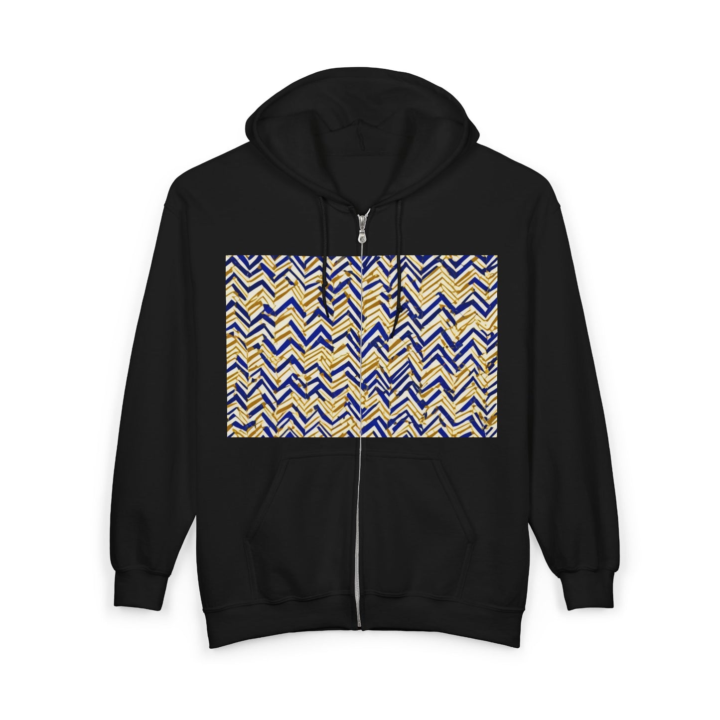 boostlete-boost-mode-pattern-ekg-line-art-0091 — Unisex Heavy Blend Full-Zip Hooded Sweatshirt