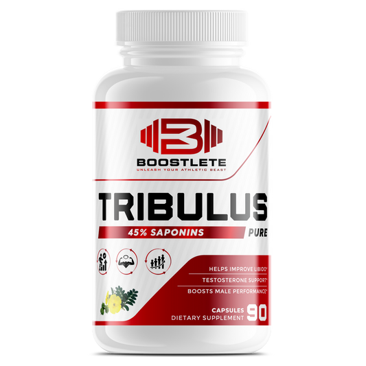 BOOSTLETE Tribulus Pure – 45% Saponins, Testosterone Support & Libido Supplement for Men – 1300mg Per Serving, 90 Capsules, Made in USA