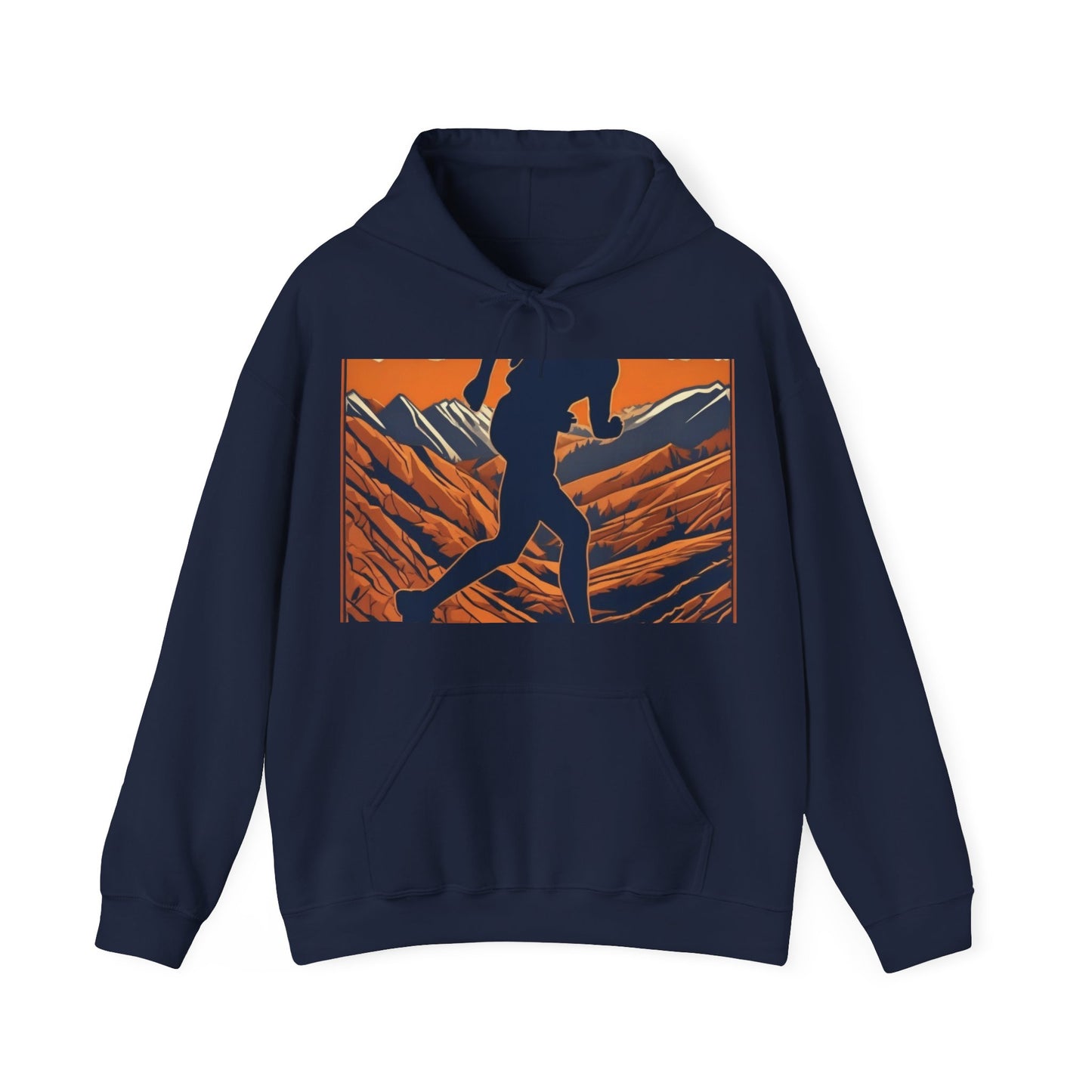 boostlete-iron-intent-scene-trail-3d-retro-0764 — Unisex Heavy Blend Hoodie (G18500)