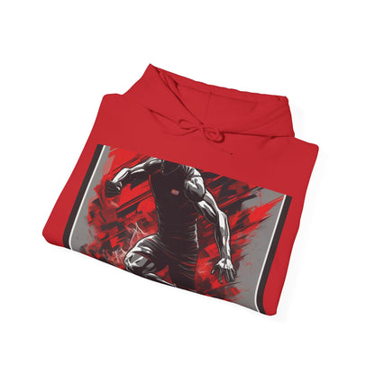 boostlete-field-day-scene-sprinter-glitch-badge-0284 — Unisex Heavy Blend Hooded Sweatshirt (Gildan)