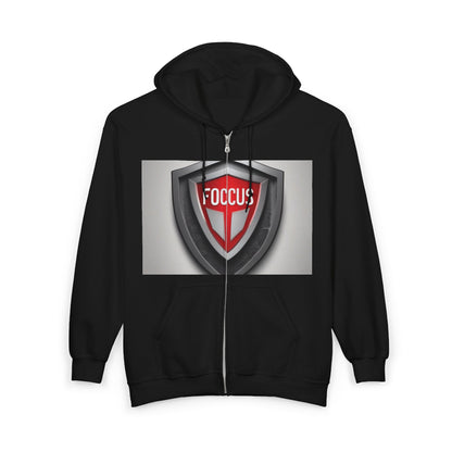 boostlete-mile-by-mile-icon-shield-soft-paper-0114 — Unisex Heavy Blend Full-Zip Hooded Sweatshirt