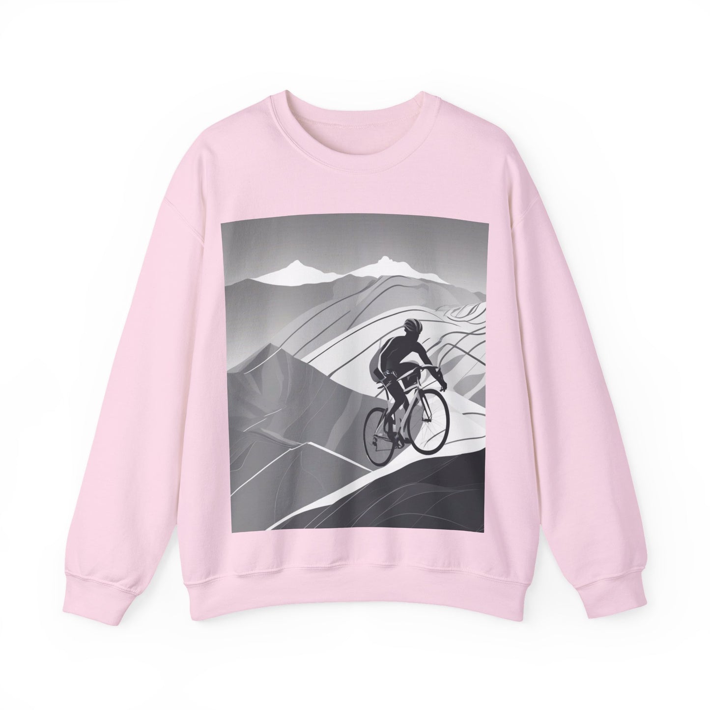 boostlete-recovery-progress-scene-cyclist-motion-vector-0808 — Unisex Heavy Blend Crewneck (G18000)