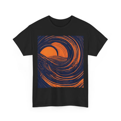 boostlete-rise-grind-icon-sunrise-speed-line-art-0202 — Unisex Heavy Cotton Tee (Gildan 5000)