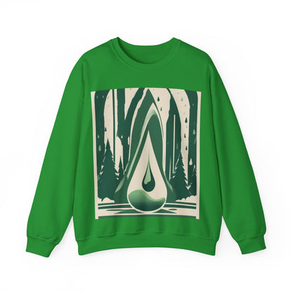 boostlete-quiet-power-icon-water-glitch-retro-0186 — Unisex Heavy Blend Crewneck Sweatshirt (Gildan)