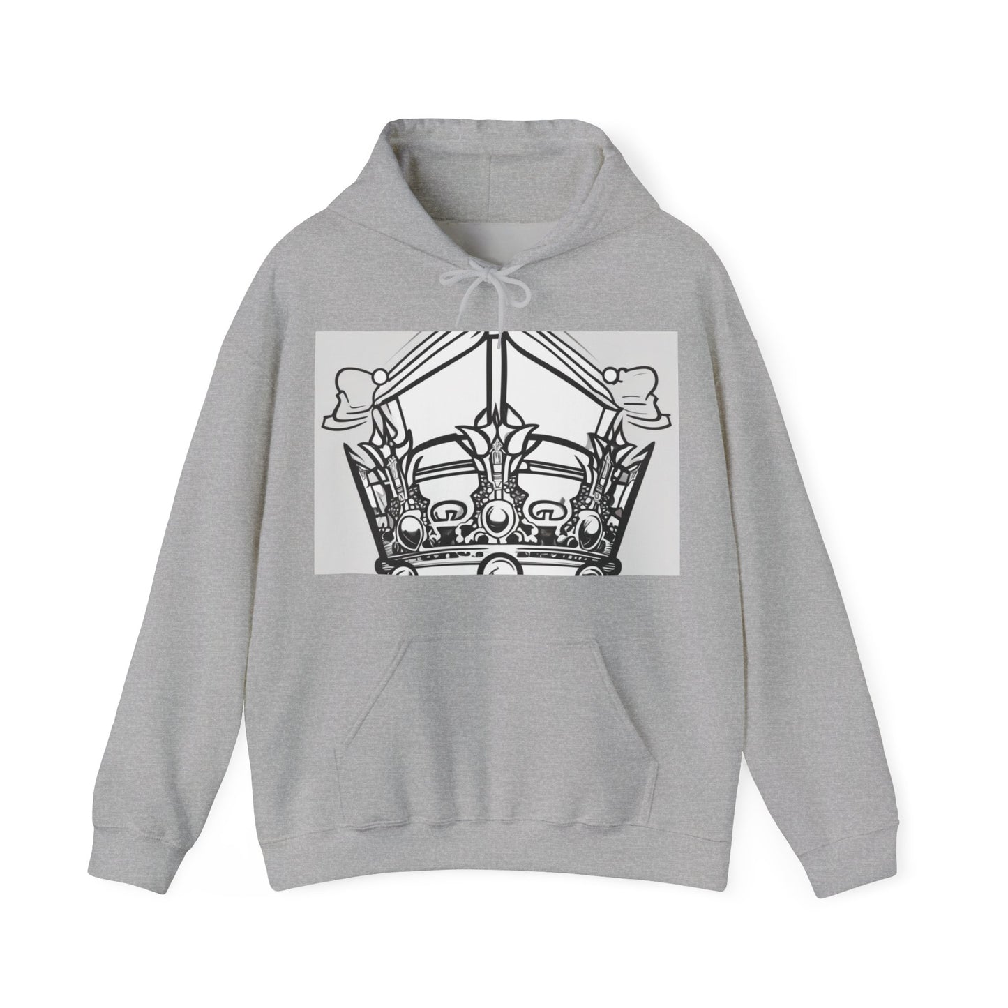 boostlete-quiet-power-icon-crown-outline-badge-0130 — Unisex Heavy Blend Hooded Sweatshirt (Gildan)