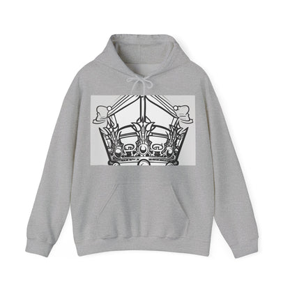 boostlete-quiet-power-icon-crown-outline-badge-0130 — Unisex Heavy Blend Hooded Sweatshirt (Gildan)