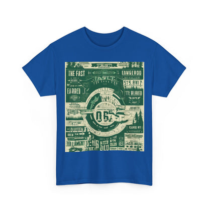 boostlete-mile-by-mile-type-fast-is-earned-big-blueprint-0041 — Unisex Heavy Cotton Tee (Gildan 5000)