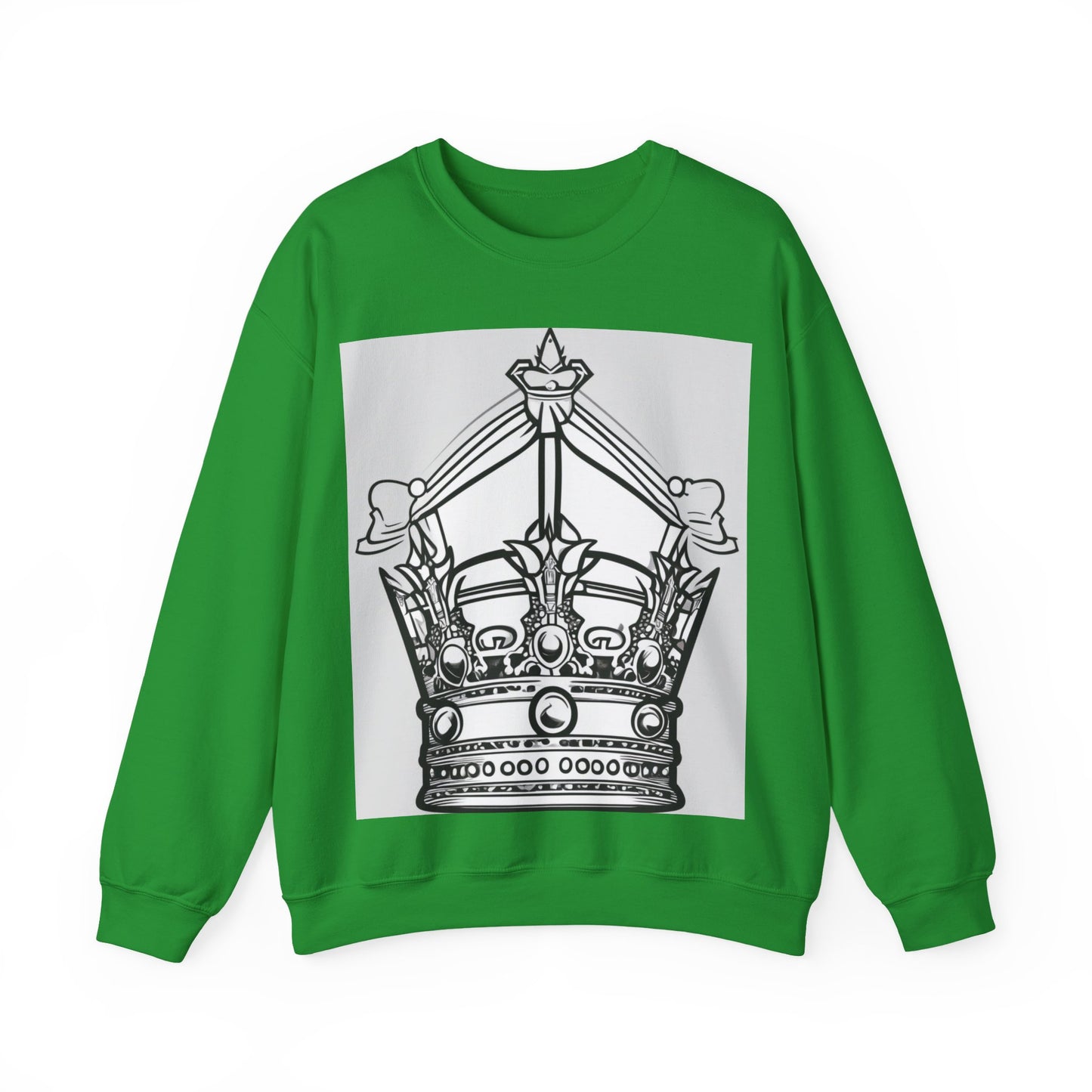 boostlete-quiet-power-icon-crown-outline-badge-0130 — Unisex Heavy Blend Crewneck Sweatshirt (Gildan)