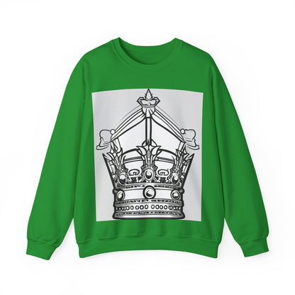 boostlete-quiet-power-icon-crown-outline-badge-0130 — Unisex Heavy Blend Crewneck Sweatshirt (Gildan)
