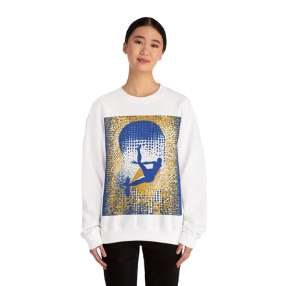 boostlete-field-day-icon-swimmer-halftone-paper-0246 — Unisex Heavy Blend Crewneck Sweatshirt (Gildan)