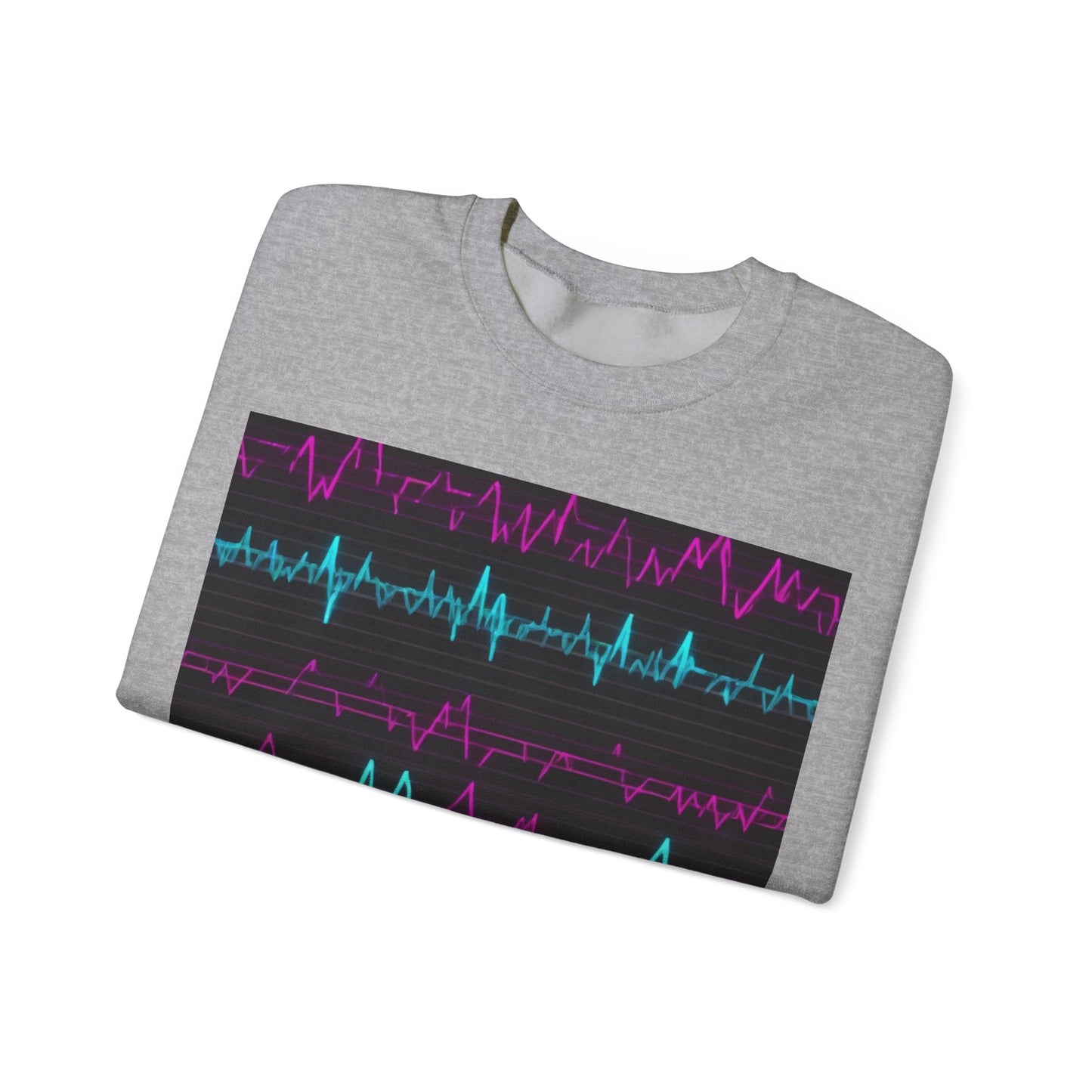 boostlete-boost-mode-pattern-ekg-modern-0111 — Unisex Heavy Blend Crewneck Sweatshirt (Gildan)