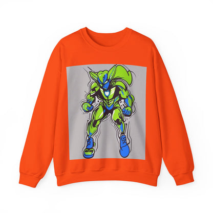 boostlete-quiet-power-type-boost-mode-on-outline-over-solid-modern-0741 — Unisex Heavy Blend Crewneck (G18000)