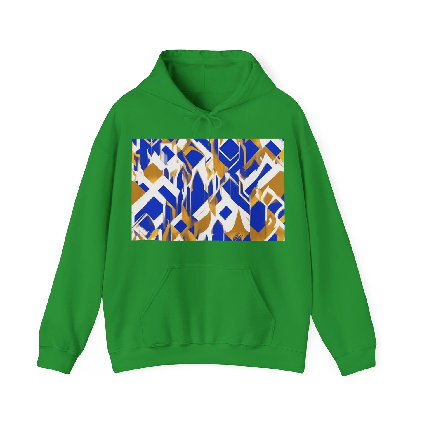 boostlete-field-day-icon-flame-glitch-geometric-0090 — Unisex Heavy Blend Hooded Sweatshirt (Gildan)