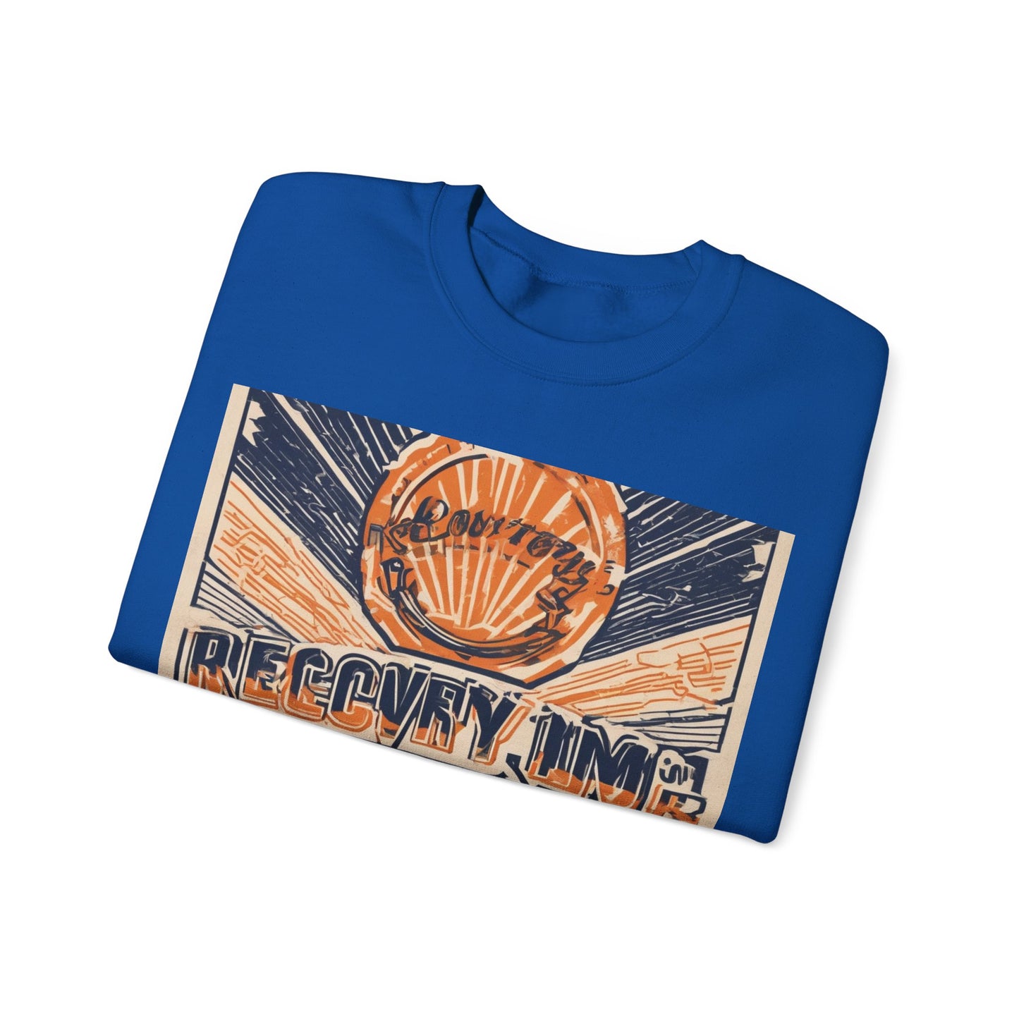 boostlete-boost-mode-type-recovery-progress-outline-over-solid-badge-0161 — Unisex Heavy Blend Crewneck Sweatshirt (Gildan)