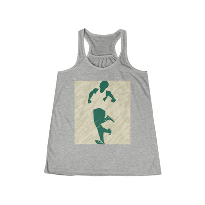 boostlete-am-crew-icon-runner-grainy-blueprint-0134 — Women's Flowy Racerback Tank (B+C 8800)