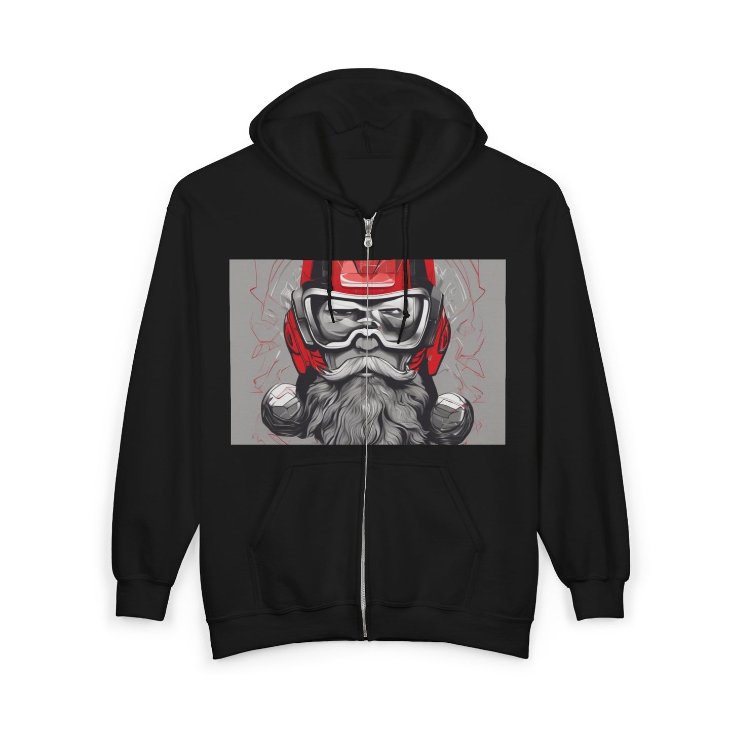 boostlete-pr-season-type-calm-is-a-superpower-outline-over-solid-isometric-0413 — Unisex Heavy Blend Full-Zip Hooded Sweatshirt