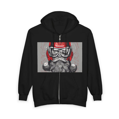 boostlete-pr-season-type-calm-is-a-superpower-outline-over-solid-isometric-0413 — Unisex Heavy Blend Full-Zip Hooded Sweatshirt