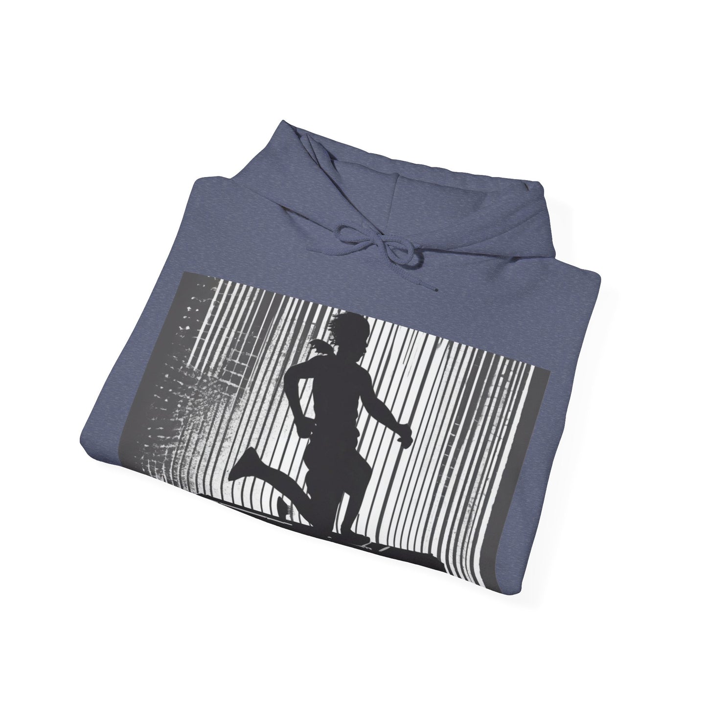 boostlete-am-crew-scene-hurdler-halftone-badge-0956 — Unisex Heavy Blend Hoodie (G18500)