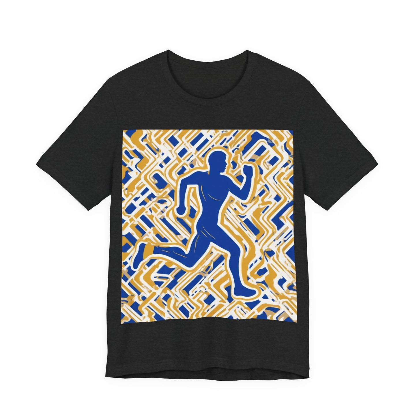 boostlete-pr-season-icon-runner-outline-industrial-0170 — Unisex Jersey Short Sleeve (B+C 3001)