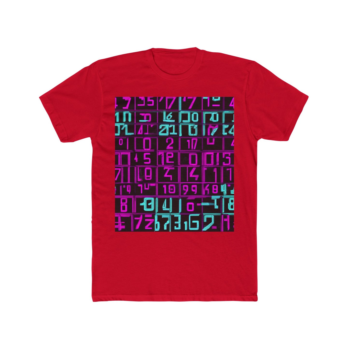 boostlete-iron-intent-pattern-plate-number-retro-0227 — Unisex Cotton Crew Tee (NL 3600)