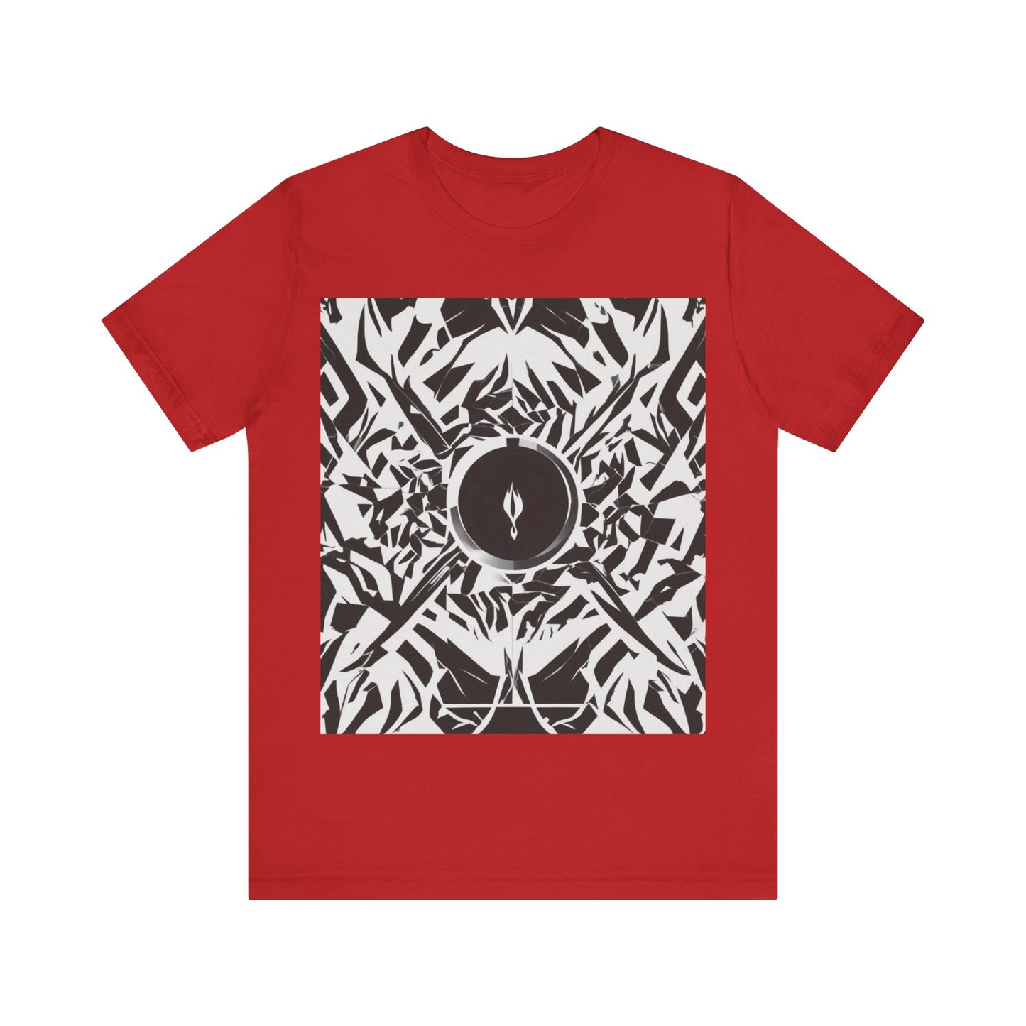 boostlete-am-crew-icon-flame-matte-geometric-0286 — Unisex Jersey Short Sleeve (B+C 3001)