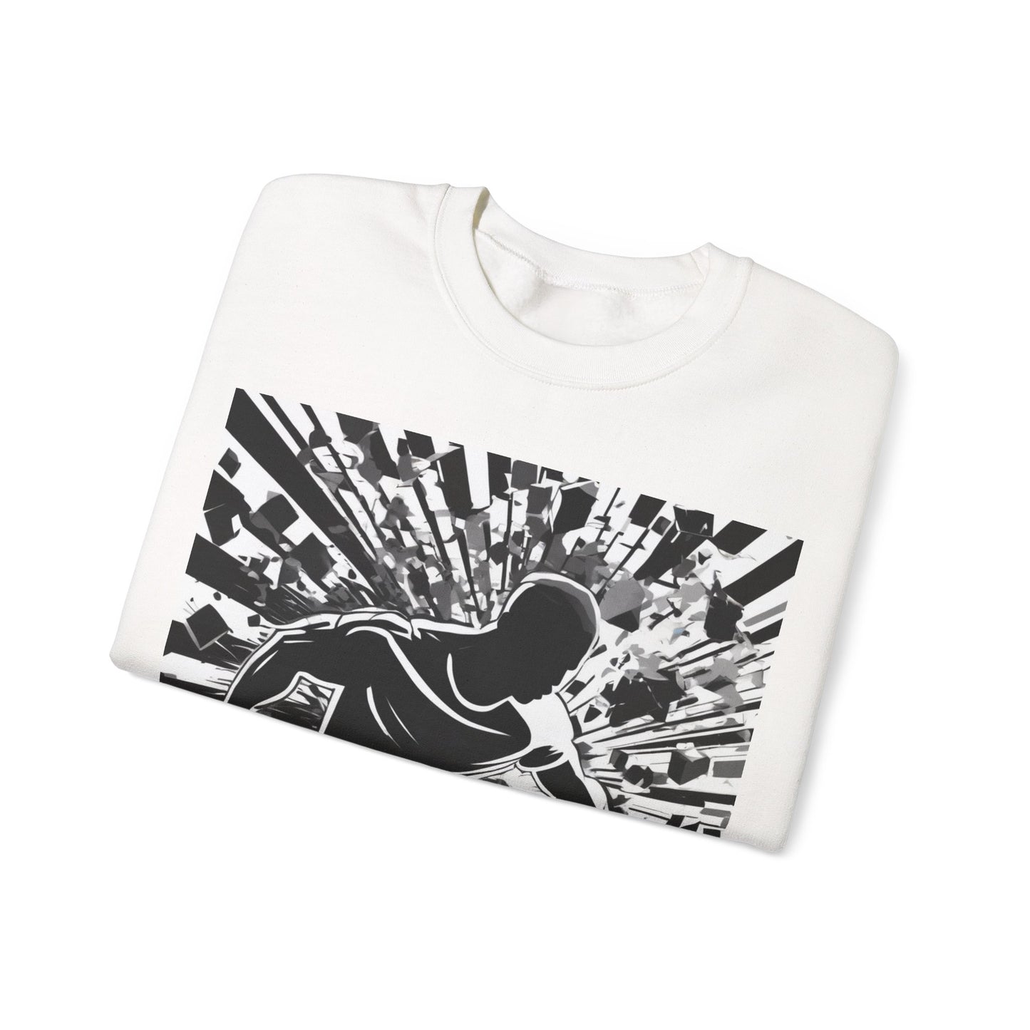 boostlete-field-day-scene-sprinter-halftone-athletic-0248 — Unisex Heavy Blend Crewneck Sweatshirt (Gildan)