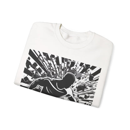 boostlete-field-day-scene-sprinter-halftone-athletic-0248 — Unisex Heavy Blend Crewneck Sweatshirt (Gildan)