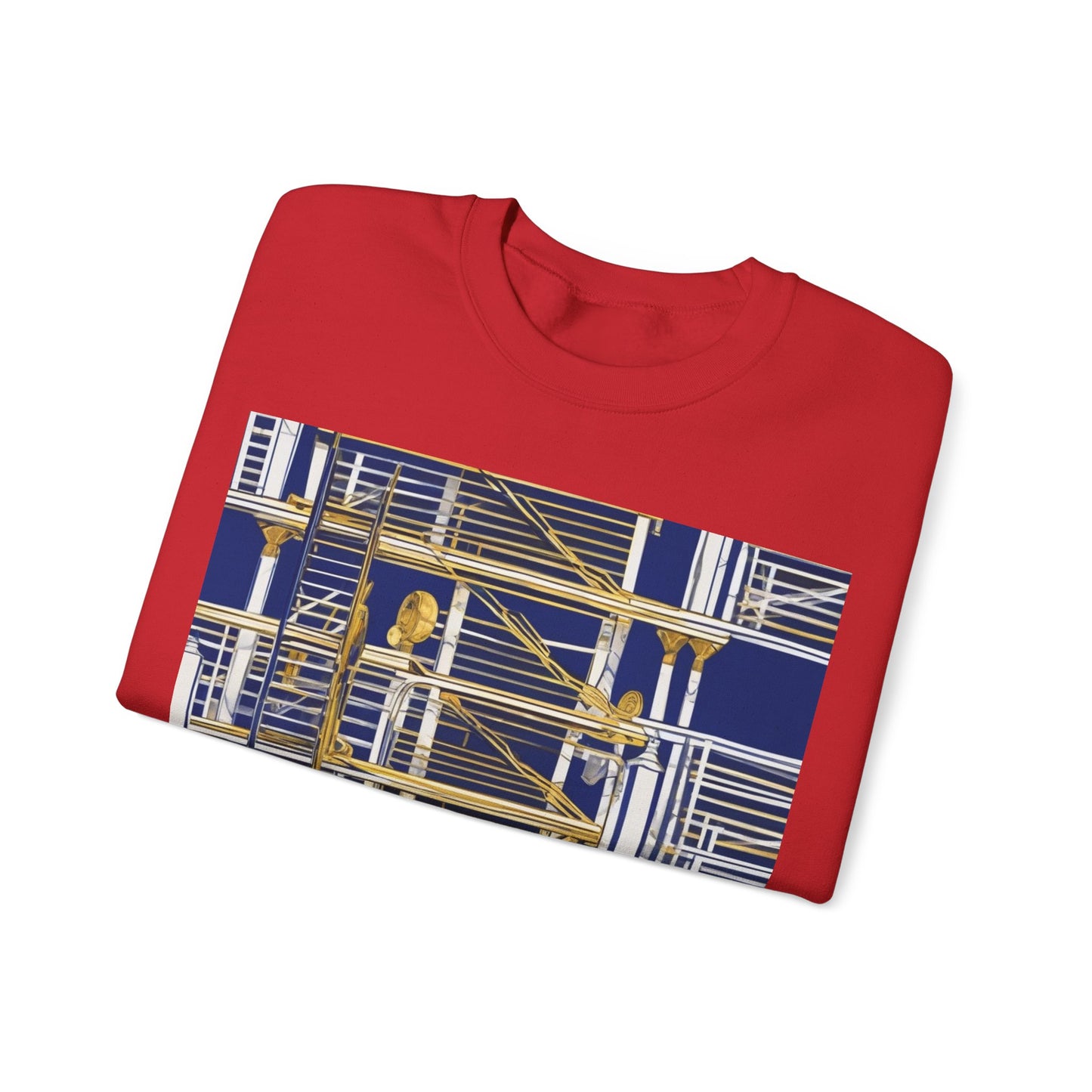 boostlete-rise-grind-icon-ladder-high-engraved-0238 — Unisex Heavy Blend Crewneck Sweatshirt (Gildan)