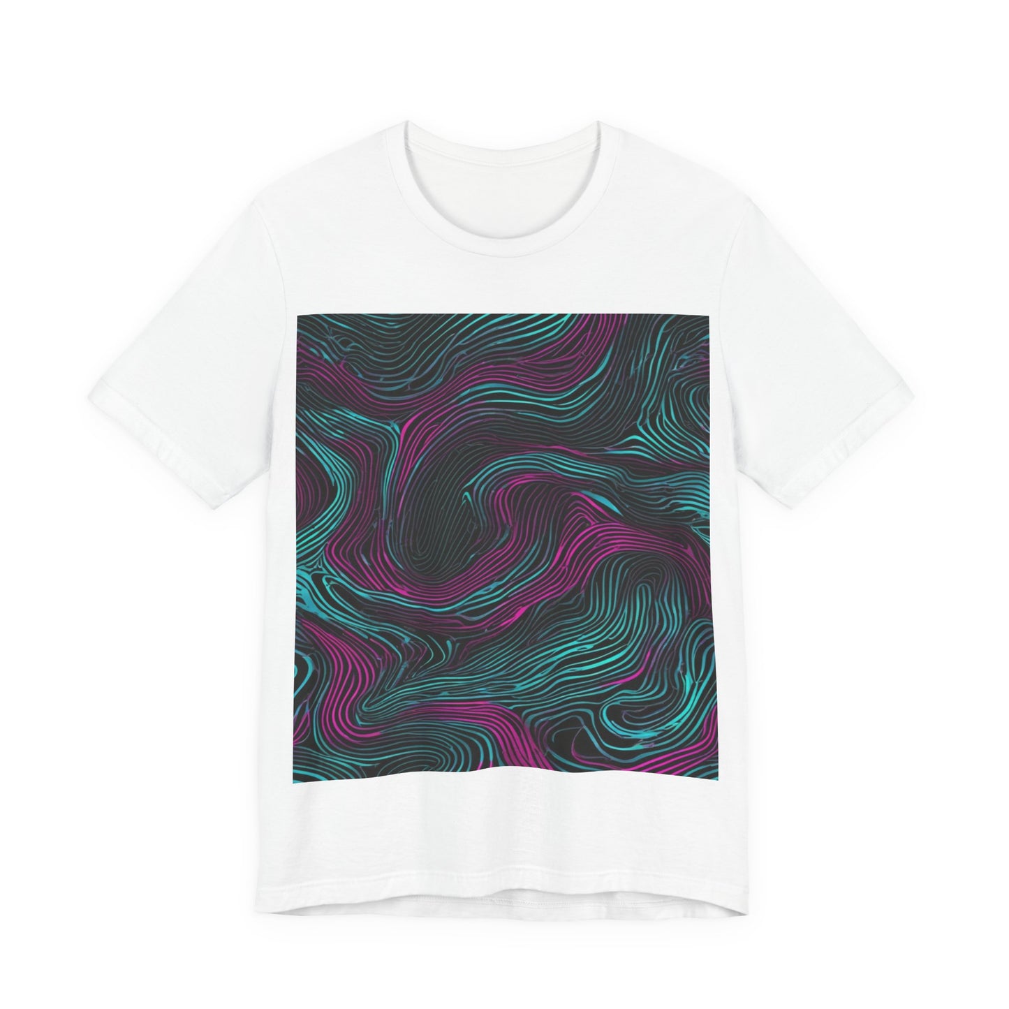 boostlete-am-crew-pattern-topographic-monoline-0075 — Unisex Jersey Short Sleeve (B+C 3001)