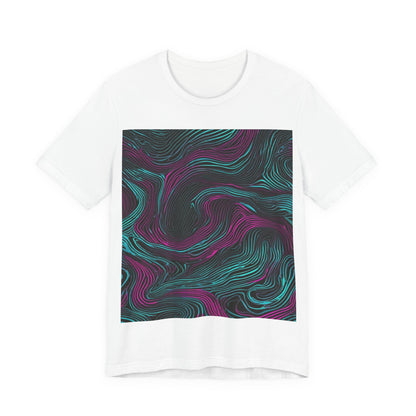 boostlete-am-crew-pattern-topographic-monoline-0075 — Unisex Jersey Short Sleeve (B+C 3001)
