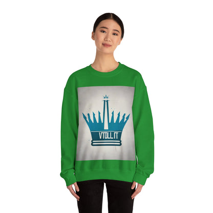 boostlete-am-crew-icon-crown-matte-industrial-0058 — Unisex Heavy Blend Crewneck Sweatshirt (Gildan)