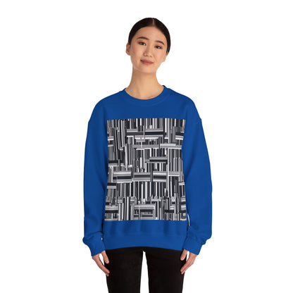 boostlete-recovery-progress-pattern-barcode-isometric-1023 — Unisex Heavy Blend Crewneck (G18000)