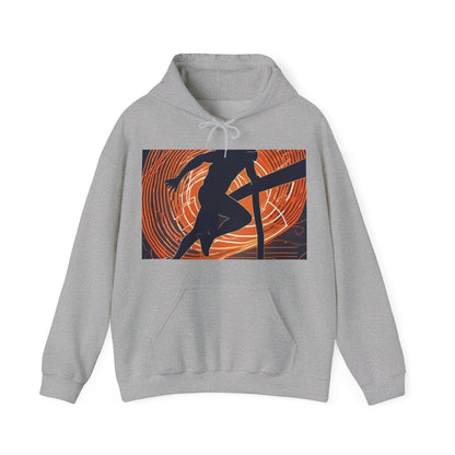 boostlete-iron-intent-scene-hurdler-neon-modern-0264 — Unisex Heavy Blend Hooded Sweatshirt (Gildan)
