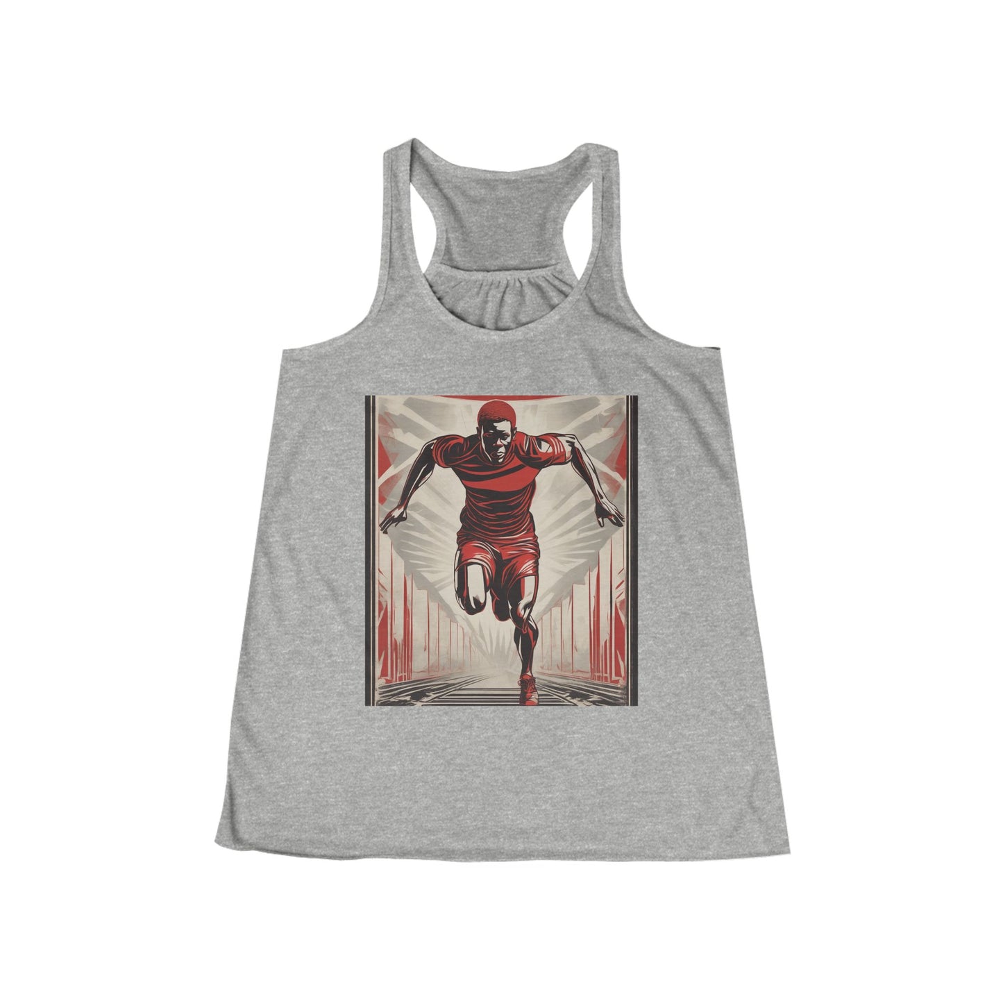 boostlete-am-crew-scene-sprinter-outline-athletic-0228 — Women's Flowy Racerback Tank (B+C 8800)