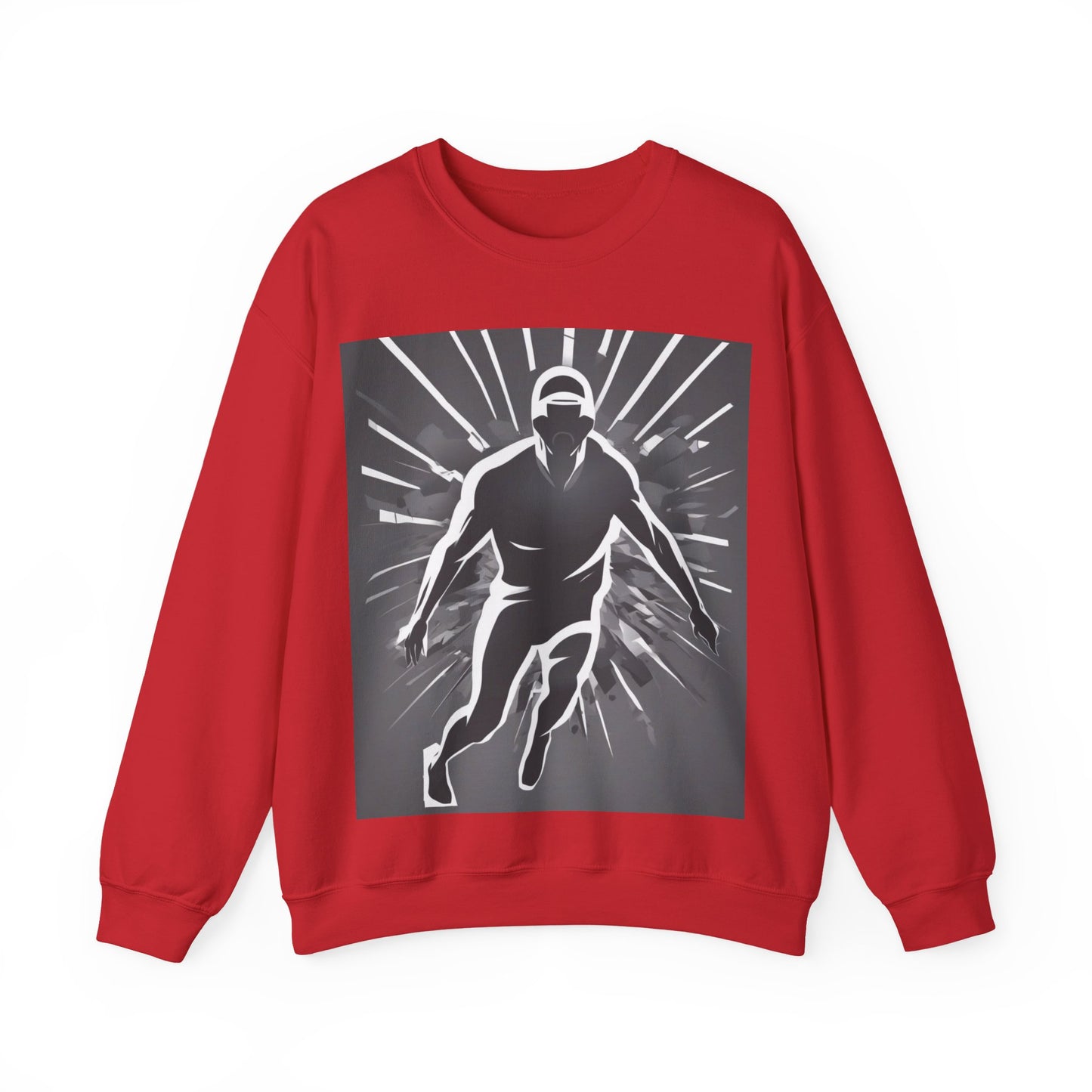 boostlete-iron-intent-scene-sprinter-soft-athletic-0108 — Unisex Heavy Blend Crewneck Sweatshirt (Gildan)