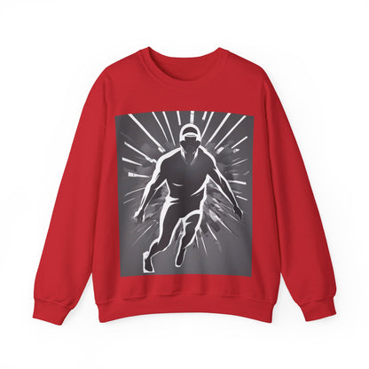 boostlete-iron-intent-scene-sprinter-soft-athletic-0108 — Unisex Heavy Blend Crewneck Sweatshirt (Gildan)