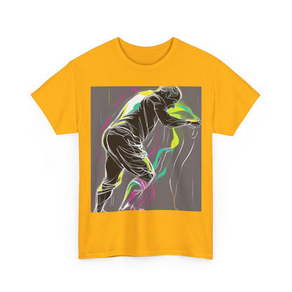 boostlete-iron-intent-scene-athlete-neon-monoline-0140 — Unisex Heavy Cotton Tee (Gildan 5000)